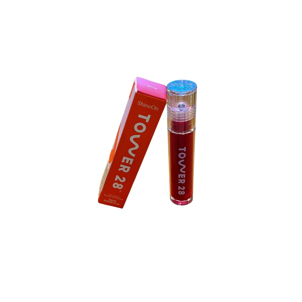 Tower 28 ShineOn Lip Jelly in WILD Sheer Raspberry 3.9ml Full Size NIB